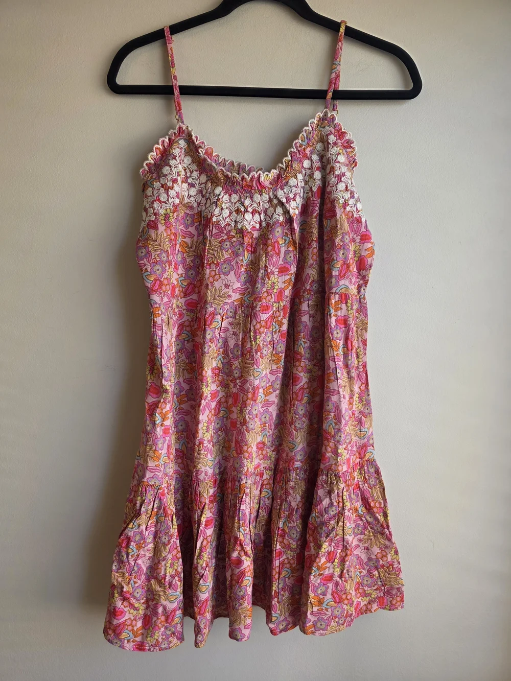 Natural Life Pink Floral Embroidered Boho Mini Dress NWT Size S - Picture 3 of 11